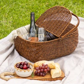 Cesta de Picnic Natural 42 Cm X 26 Cm