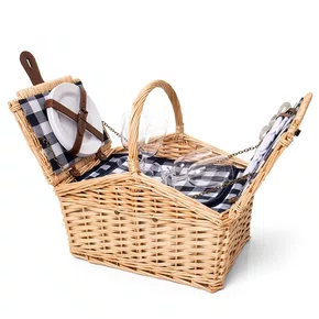 Cesta de Piquenique Copa e Cia Madely Xadrez Marinho - Copa&cia