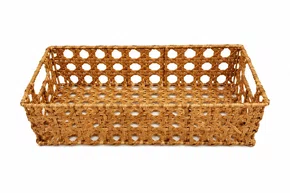 Cesta Retangular Palha Sintetica 37 X23 X 8cm