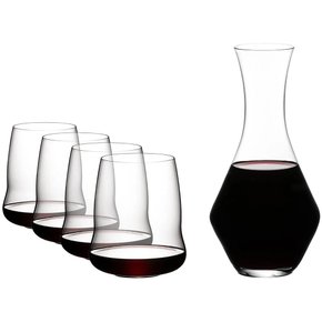 Conjunto 4 Copos + 1 Decanter Merlot/carbenet - Riedel