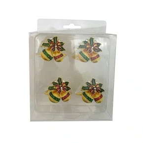 Porta Guardanapos Sinos em Metal Dourado 4 peças - Btc