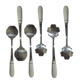 Colheres Romantique Tresor em Aço Inox 6 Peças