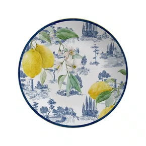 Conj. 6 Pratos Rasos Coup Azul Ana Capri - Scalla