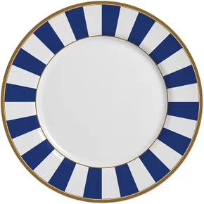 Conj. 6 Pratos Rasos Stripe Azul 10 Classific - Alleanza