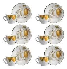 Conj. 6 Xícaras de Café com Pires Toscana - Scalla