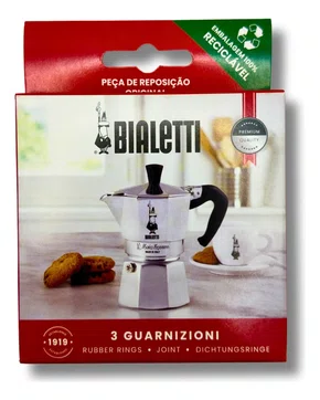 Conjunto 3 Borrachas para Cafeteira 12/18 Xícaras - Bialetti