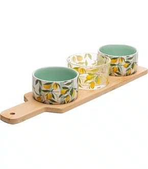 Conjunto 4 Peças para Servir Petisqueira Siciliano 10,5X40cm - Lyor