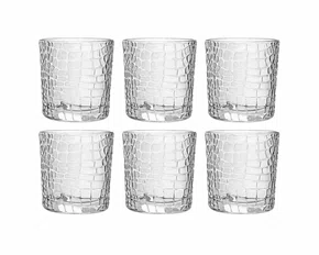 Conjunto 6 Copos de Vidro Transparente Crocodile 330ml - Tuut