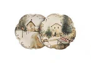 Conjunto 6 Pratos Raso Noite de Neve - Scalla