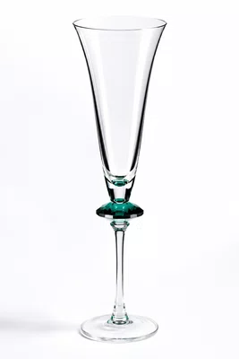 Conjunto 6 Taças Diamond Champanhe 1 Diamante Cristal - In Casa
