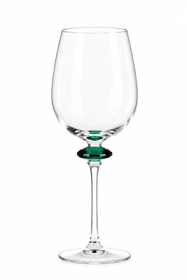 Taça Diamond Vinho 6 Peças Diamante Cristal Verde - In Casa