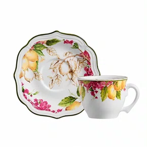 Conjunto 6 Xicaras de Cafe com Pires Imperial - Scalla