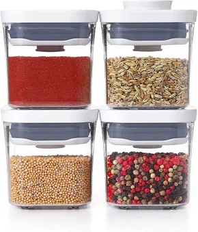 Conjunto com 4 Potes Quadrados Pop - Oxo
