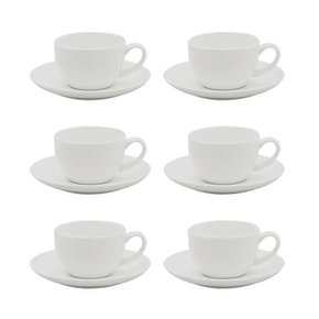 Conjunto de 06 Xícaras 250ml com Pires para Chá Sable - Strauss