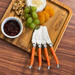 Conjunto de 4 Facas para Manteiga Laranja - Laguiole La Tour