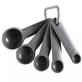 Conjunto de 5 Colheres Medidoras Cozinha Cinza - Kitchenaid