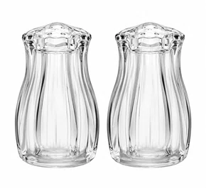 Conjunto Saleiro e Pimenteiro com Tampa Cristal Pétala - Wolff