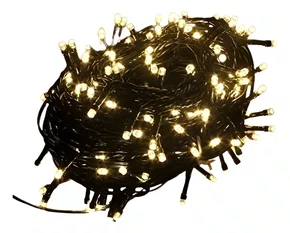 Cordao 500 Leds Branco Quente Bivolt 50m Uso Externo - Tok de Casa
