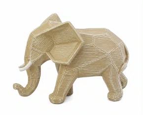 Escultura Elefante Geometrico Pequeno Resina 19,5 X 8,5 X 14CM