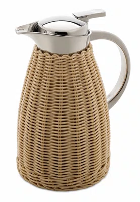 Garrafa Termica Aço Inox Rattan Bege 1,5l