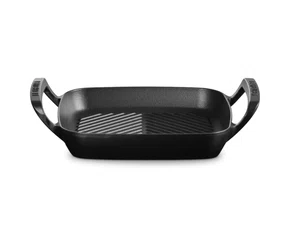 Grelha Quadrada com Alças 26cm Alpine Matte Black - Le Creuset
