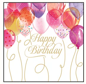 Guardanapo de Papel Birthday Balloons 33x33 Cm - Ambiente