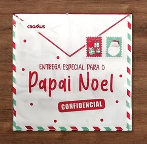 Guardanapo de Papel Carta Noel 33x33 Cm - Ambiente