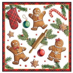 Guardanapo de Papel Gingerbread Cookies - Ambiente