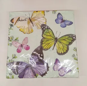 Guardanapo Fluttering Butterflies Aqua Fsc Mix - Ambiente