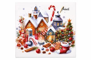 Guardanapo Papel Natal Vila Neve 33x33 20 Folhas - Ambiente