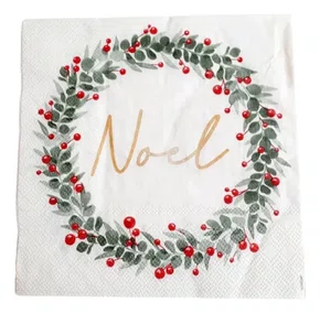 Guardanapo Pap Guirlanda Noel Clr 33x33 - Cromus