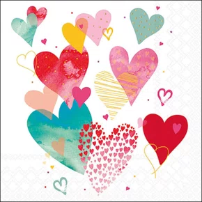 Guardanapo Papel 33x33 Witht Love White