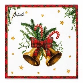 Guardanapo Papel Natal Sinos White 33x33 20 Folhas - Ambiente