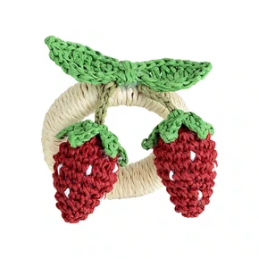 Jogo 2 Portas Guardanapos Palha Berries - Mameg