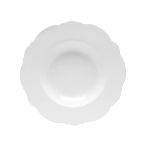 Prato fundo Porcelana Maldivas Branco 6pcs 23cm