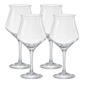 Jogo de 4 Taças Degustação para Cerveja em Cristal Ecológico 350ml A20cm - Bohemia