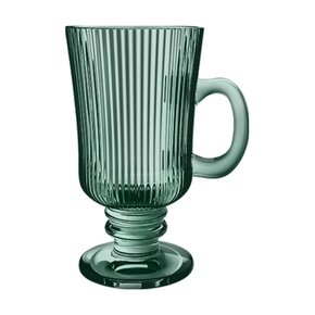 Xícara Irish Coffee em Vidro 230ml Cor Verde (unidade) - Lhermitage