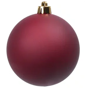Kit Bola Lisa 4 Peças Matte Vinho 10cm - Cromus