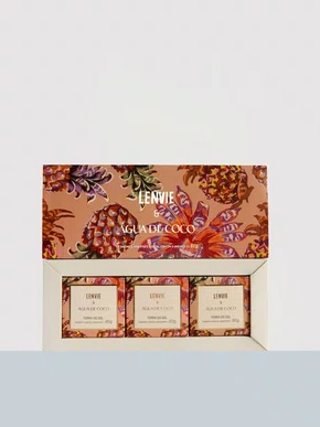 Kit Sabonetes em Barra Terra do Sol 3un Água de Coco - Lenvie