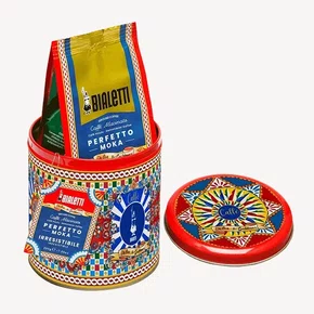 Lata Cafe Perfeito Moka 200 Gramas Dolce & Gabbana Carreto - Bialetti