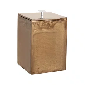 Lixeira Quadrada Champagne 18x27cm Cromado - Resimetal