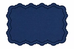 Lugar Americano 2 Peças Corino Leto Azul - Mameg