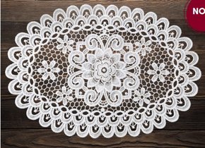 Lugar Americano unidade - 30x45cm Oval Branco 832 - Rafimex