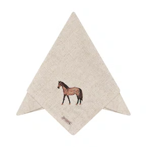 Lugar Americano Estampado Linho Bordado Cavalo - Mameg