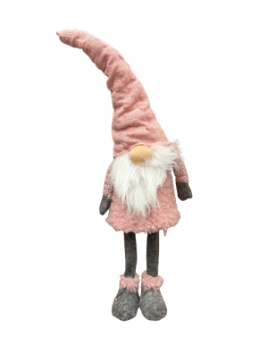 Mamãe Noel em Pé Rosa e Cinza 66cm