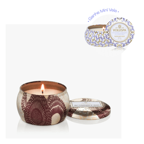 Mini Vela Lata 25h Gilt Pomander e Hinoki - Voluspa