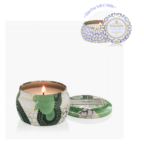 Mini Vela Lata 25h Relevo White Cypress - Voluspa