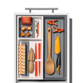 Organizador de Utensílios para Gaveta Expansível com 3 Compartimentos 6,3x32x41cm - Oxo