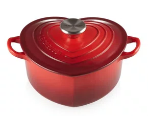 Panela Coração Vermelho 20cm com Pegador Aço Inox - Le Creuset