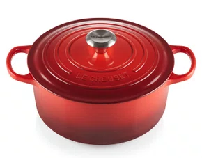 Panela Redonda 34cm Signature Vermelho Cerise - Le Creuset